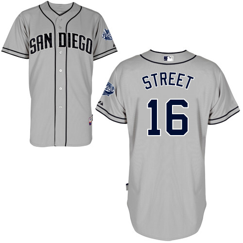 Huston Street #16 Youth Baseball Jersey-San Diego Padres Authentic Road Gray Cool Base MLB Jersey